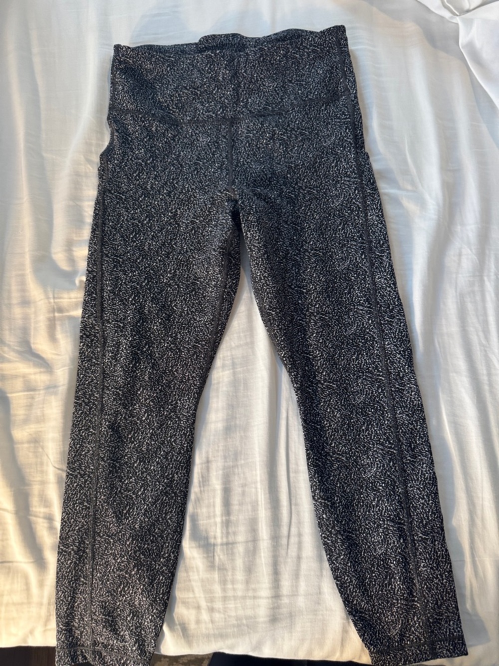 Athleta Black & White Speckle Performance Leggings